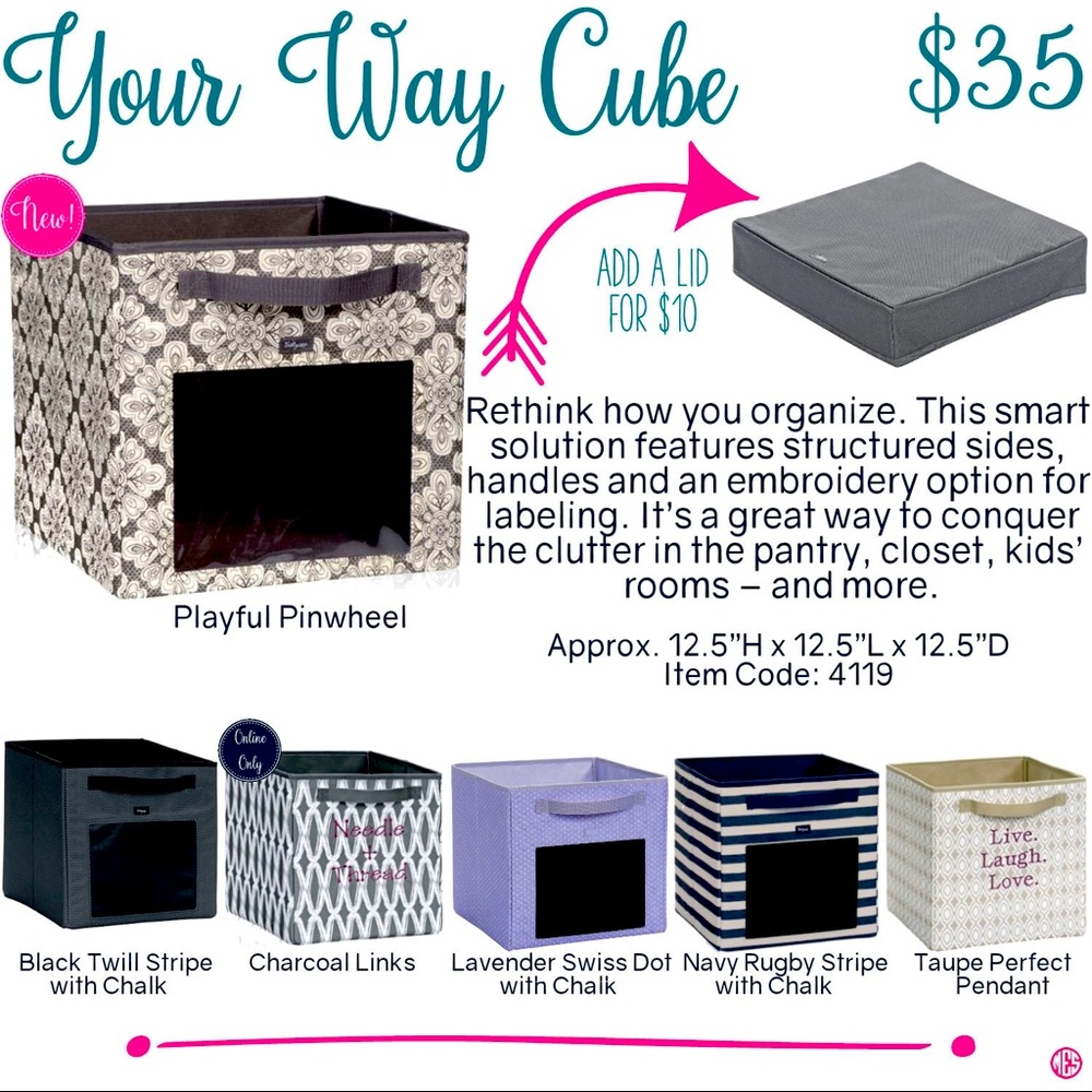 NWT - ThirtyOne Gift Your Way Cube with lid